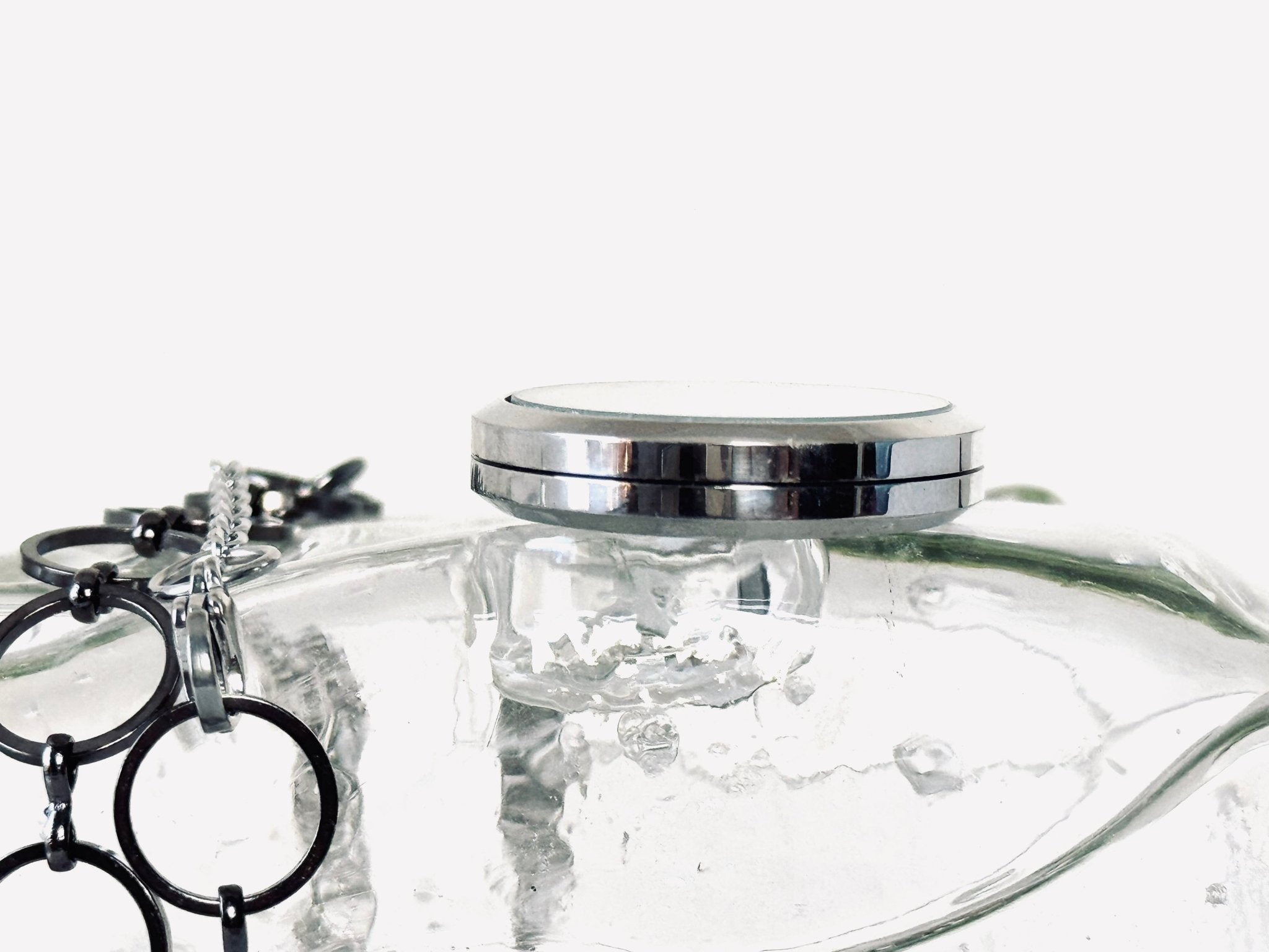 Collier "Hublot Souvenir" pour cendres funéraires - couleur argent - La Meduse - Verre soufflé