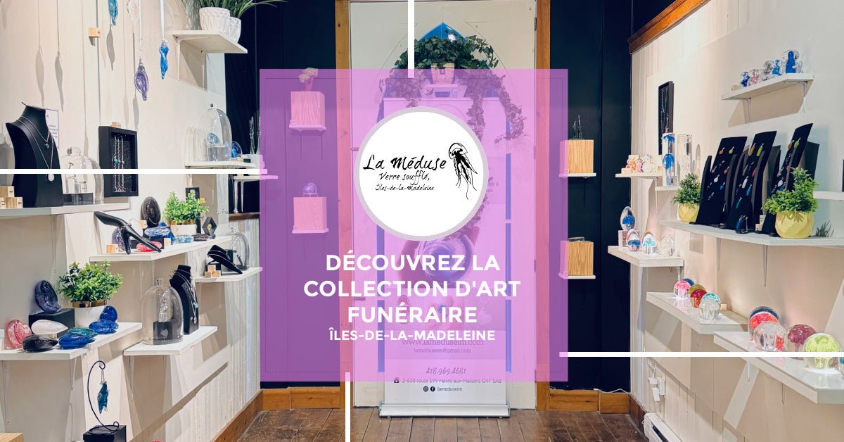 POUR VOIR LES ÉCHANTILLONS DE LA COLLECTION D'ART FUNÉRAIRE - La Meduse - Verre soufflé