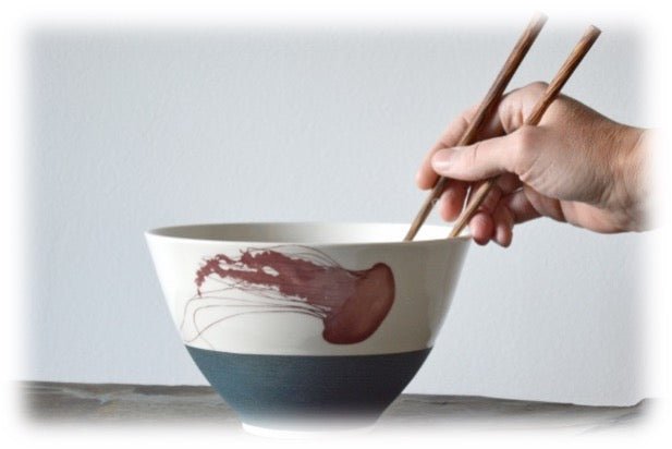 Bol à soupe Tonkinoise - collection Méduse - La Meduse - Verre soufflé