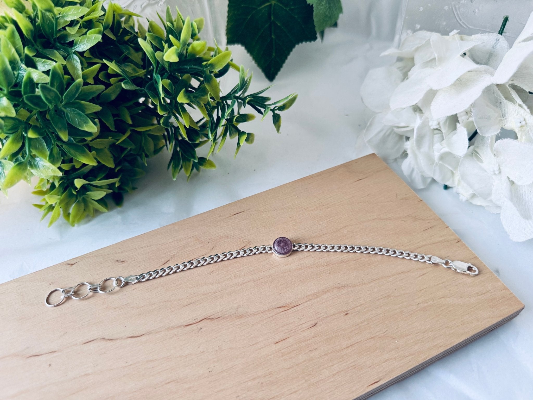 Bracelet "Simple " avec cendres funéraires - La Meduse - Verre soufflé