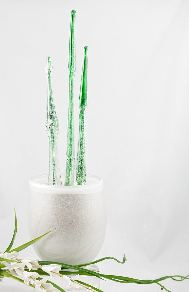 "Bambou éternel" en verre avec cendres funéraires - La Meduse - Verre soufflé