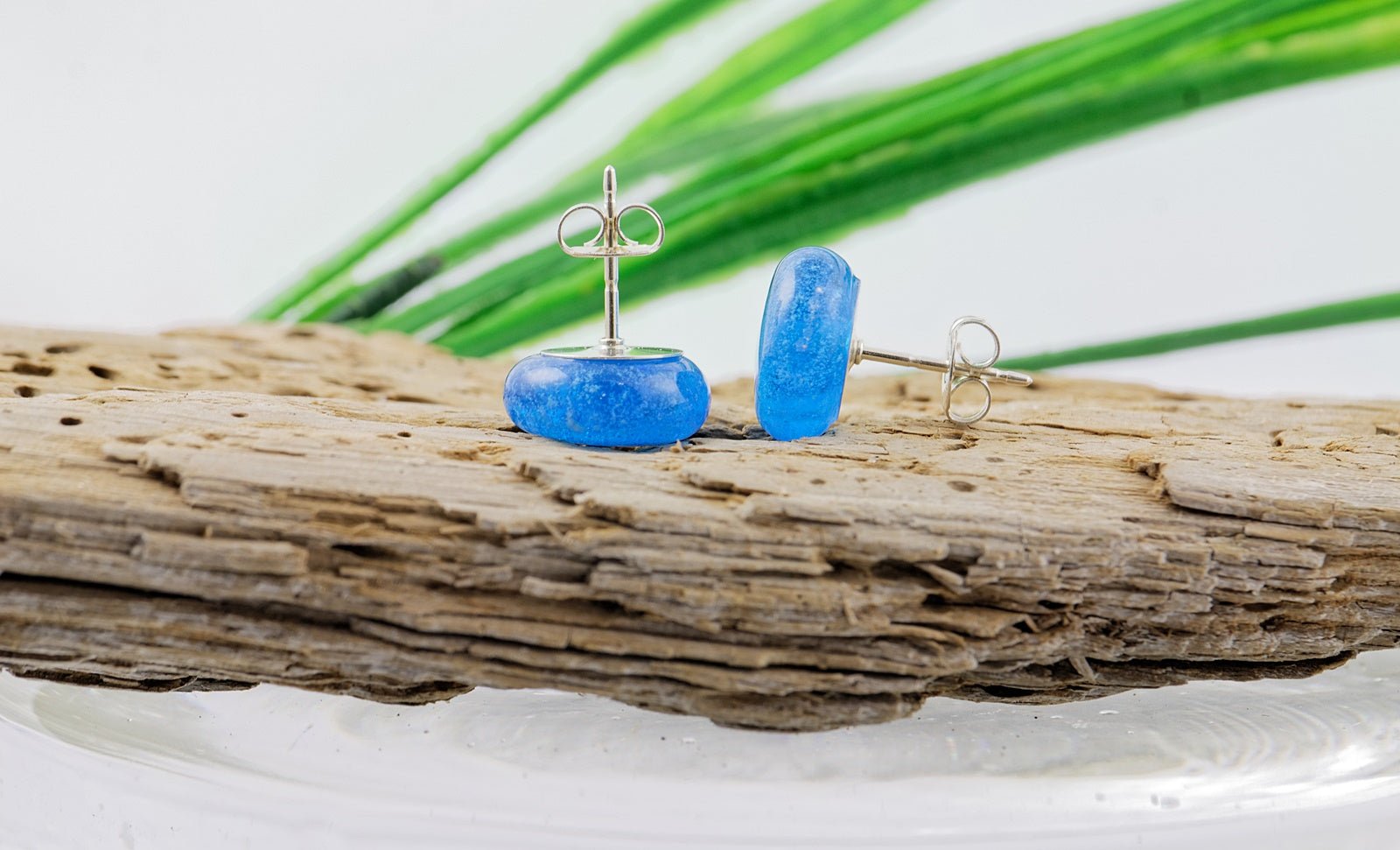 Boucles d'oreilles avec cendres funéraires - La Meduse - Verre soufflé