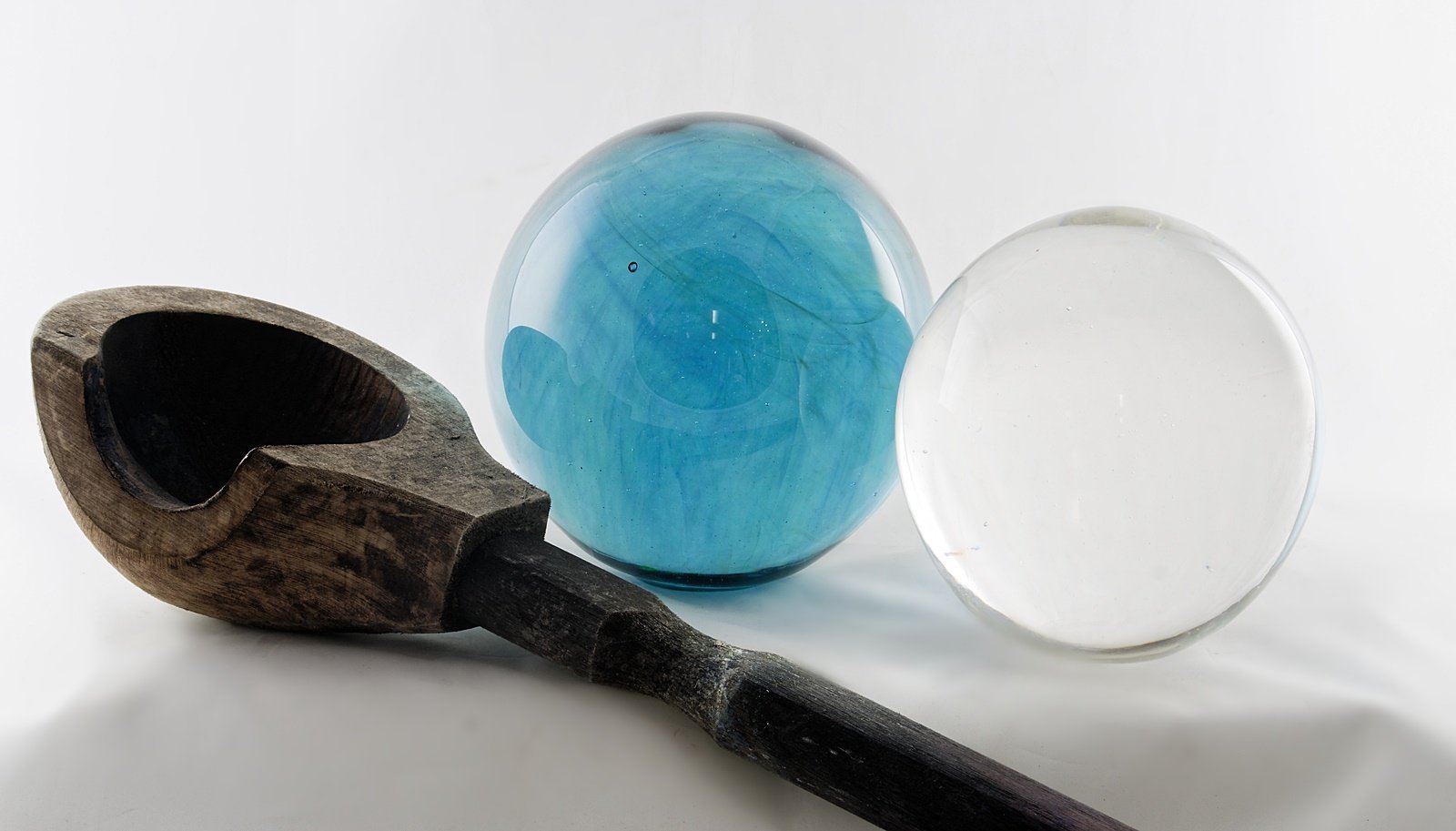 Boule de bonne aventure en verre - La Meduse - Verre soufflé