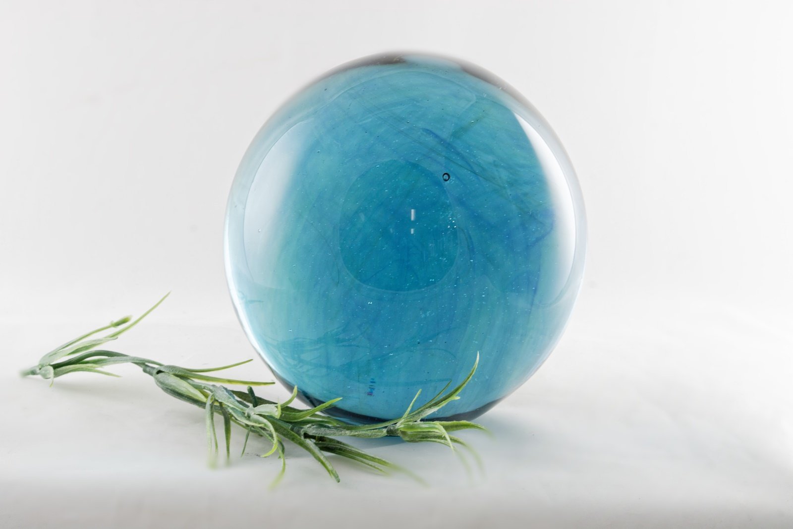 Boule de bonne aventure en verre - La Meduse - Verre soufflé