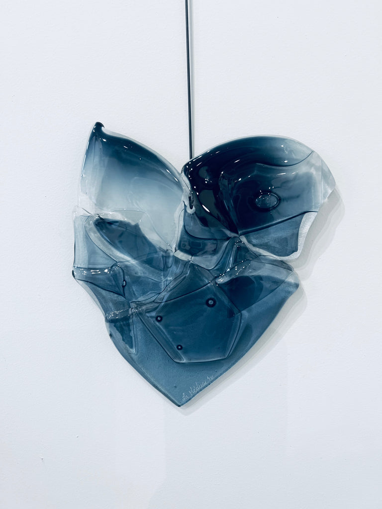 Cœur imparfait en verre recyclé