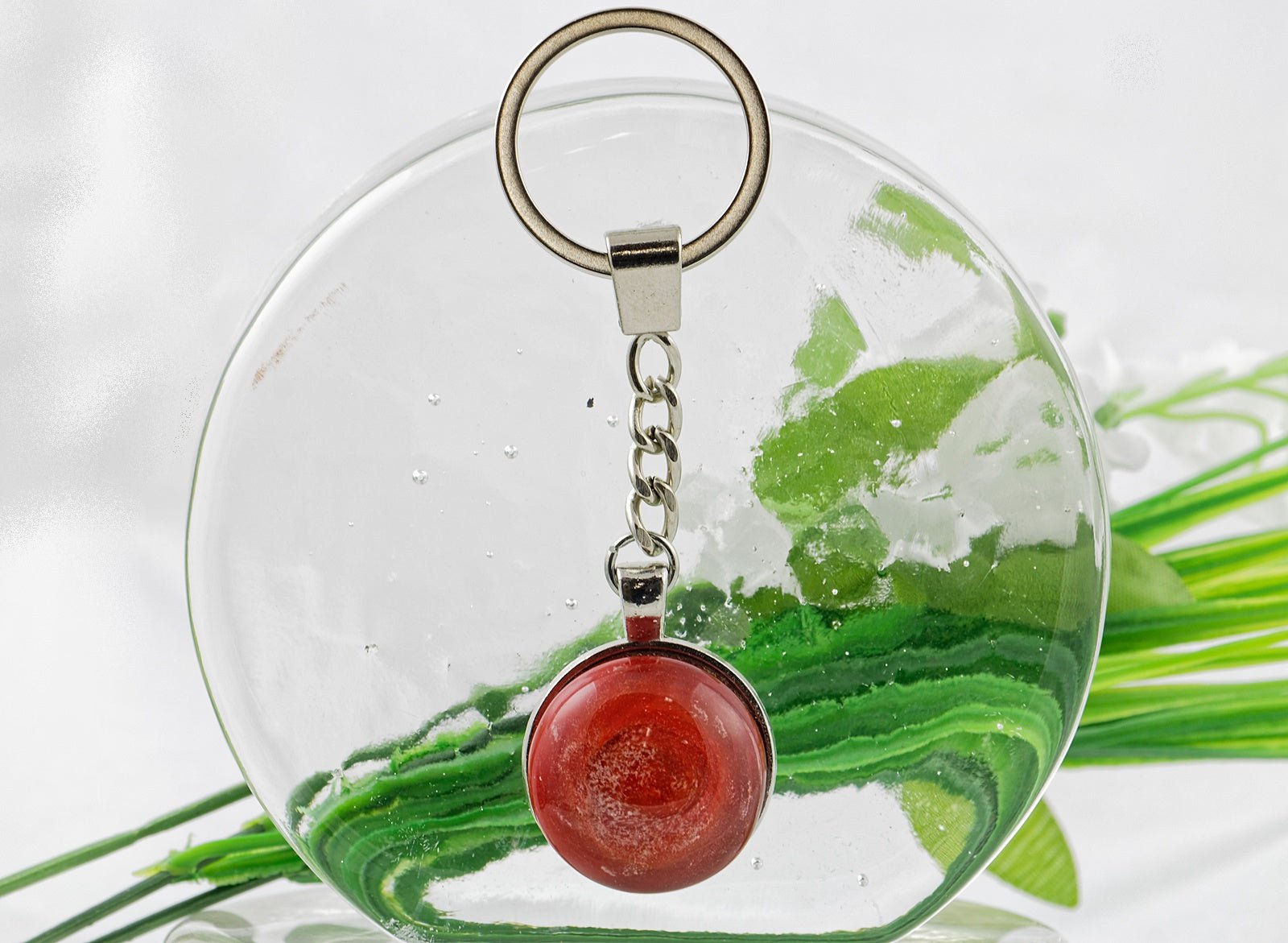 Porte-clefs "Voie lactée" en verre pour cendres funéraires - La Meduse - Verre soufflé